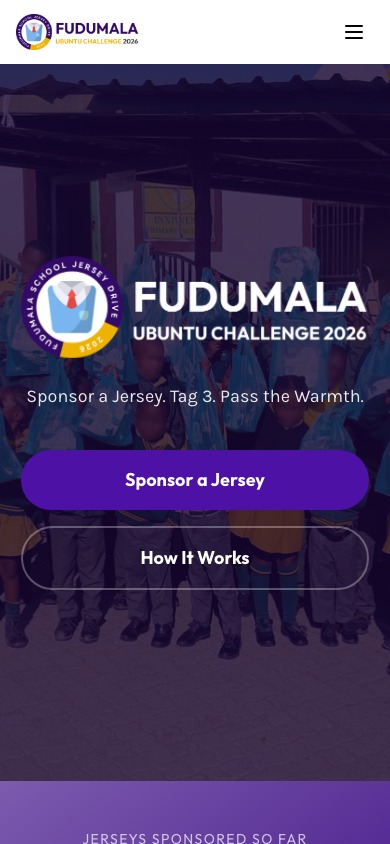 Sponsor a Jersey, Pass the Warmth screen