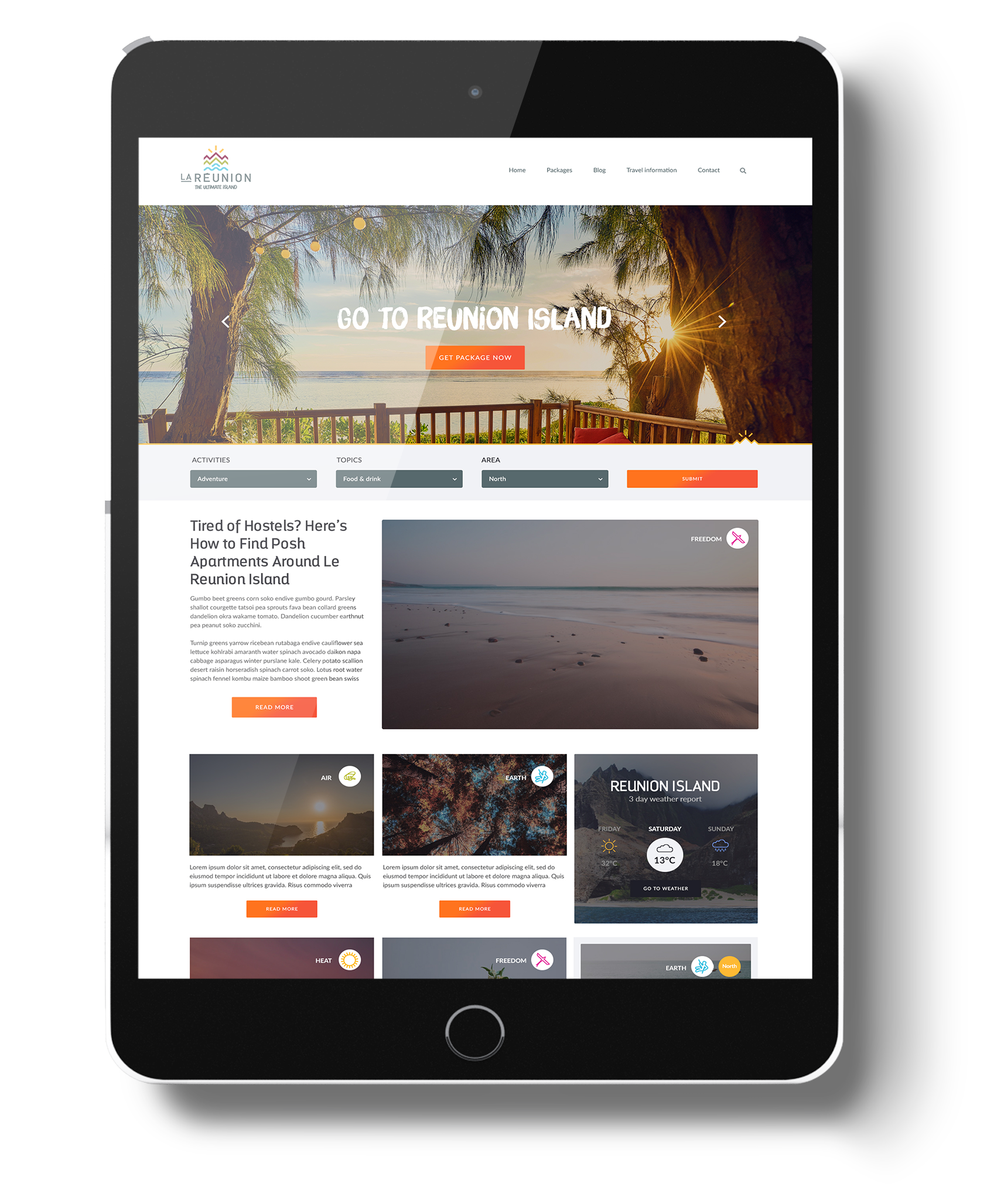 Reunion Island Website gallery image