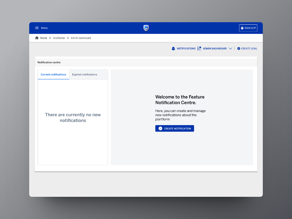 Standard Bank Group, Goalsetter | Notifications Centre gallery image