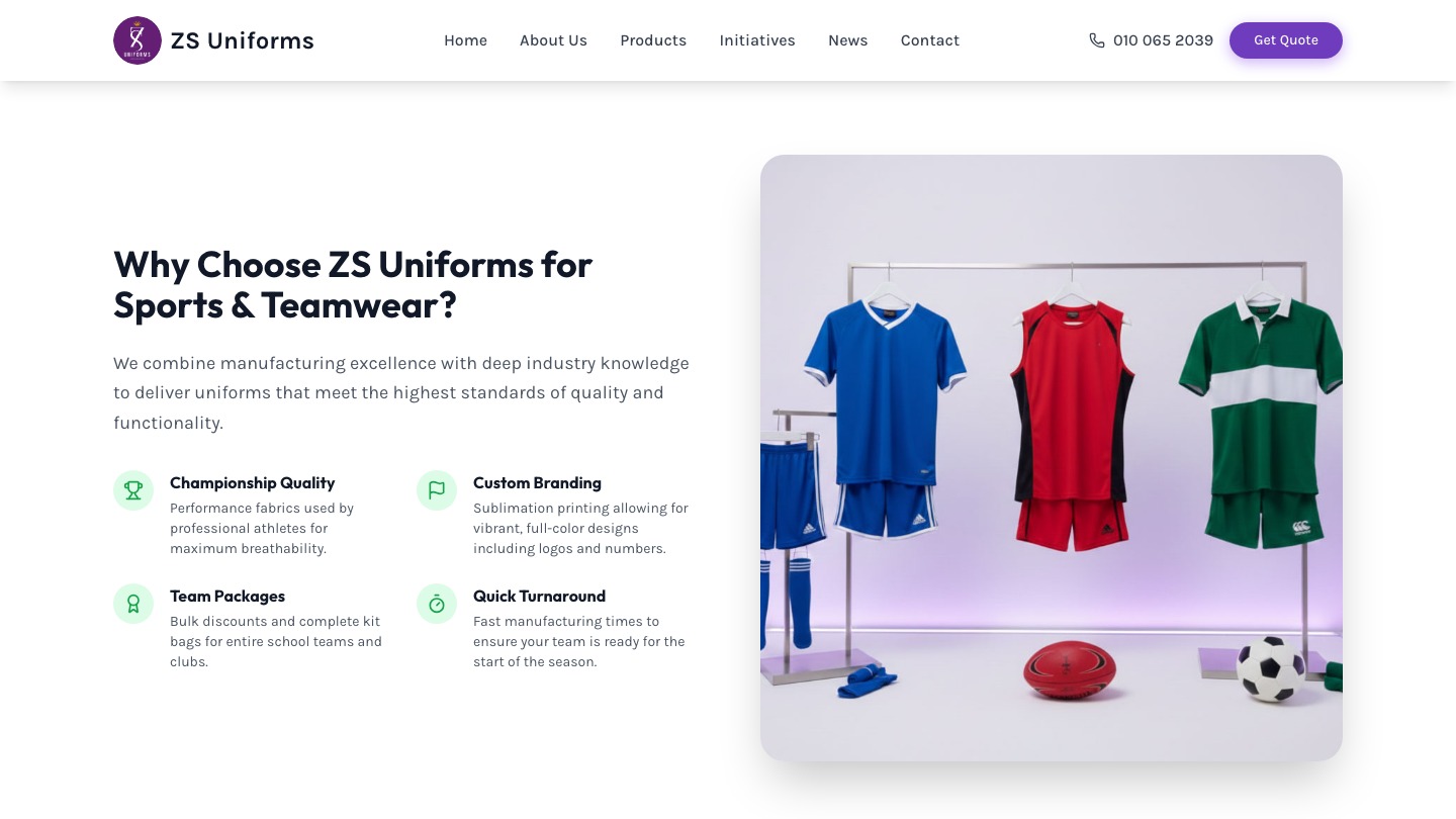 School Landing Pages screen